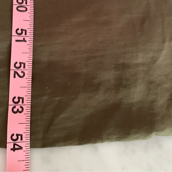 Banana Republic khaki silky maxi dress with cotton ribbon details pockets size 8 - Picture 11 of 12